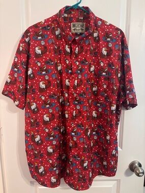 RSVLTS Grills Chills Patriotic Eagle Red Kunuflex Short Sleeve Shirt 2XL